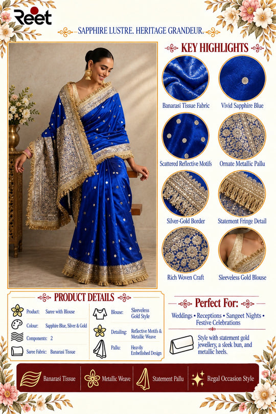 Ruhani Sapphire Heritage Banarsi Saree
