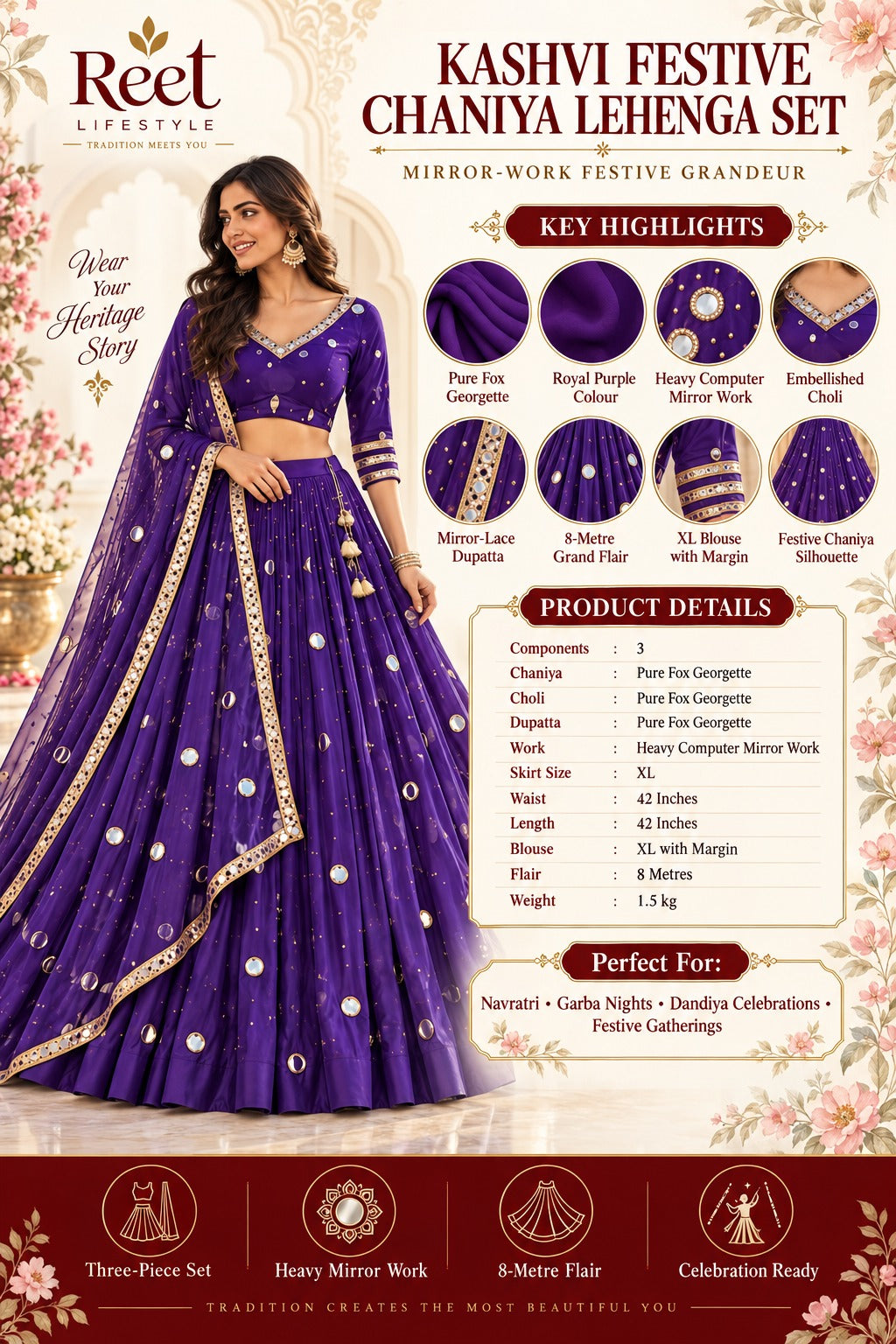 Kashvi Festive Chaniya Lehenga