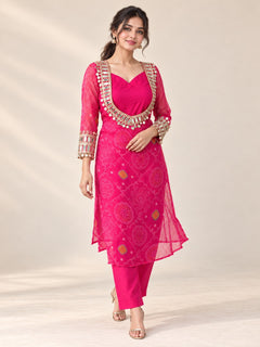 Meher Amethyst Festive Chiffon Set