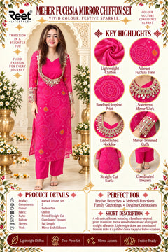 Meher Amethyst Festive Chiffon Set