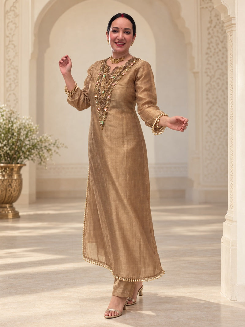 Meher Antique Gold Embellished Set