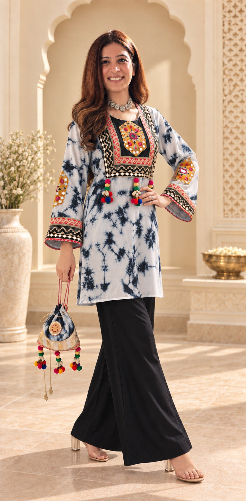 Noor Black & Ivory Mirror Co-ord