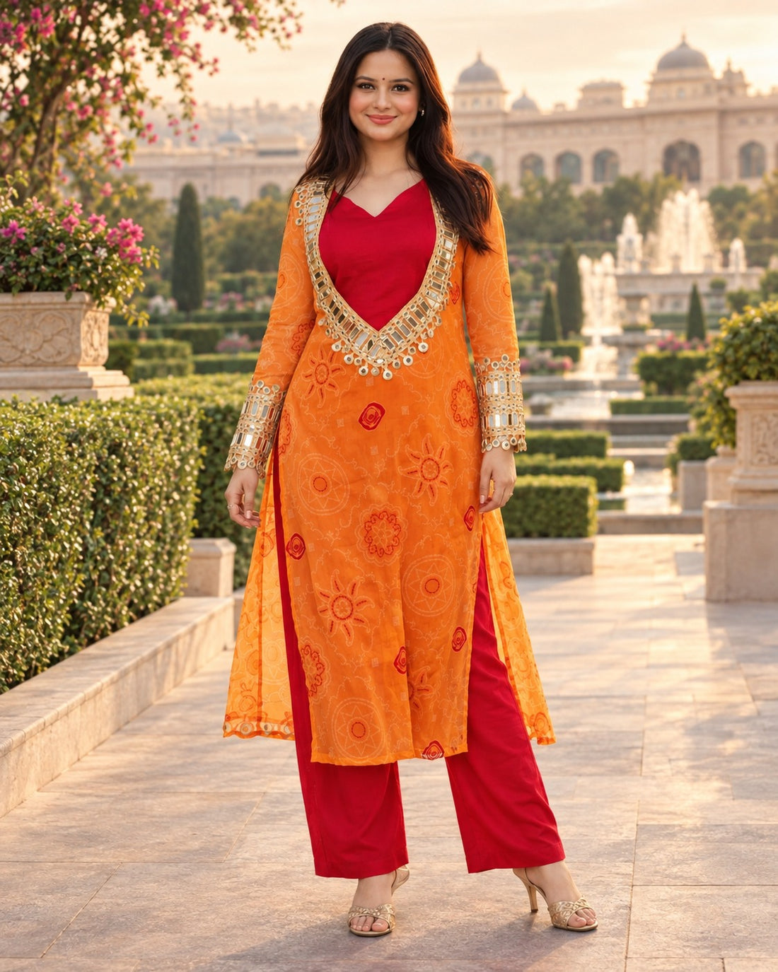 Meher Amethyst Festive Chiffon Set