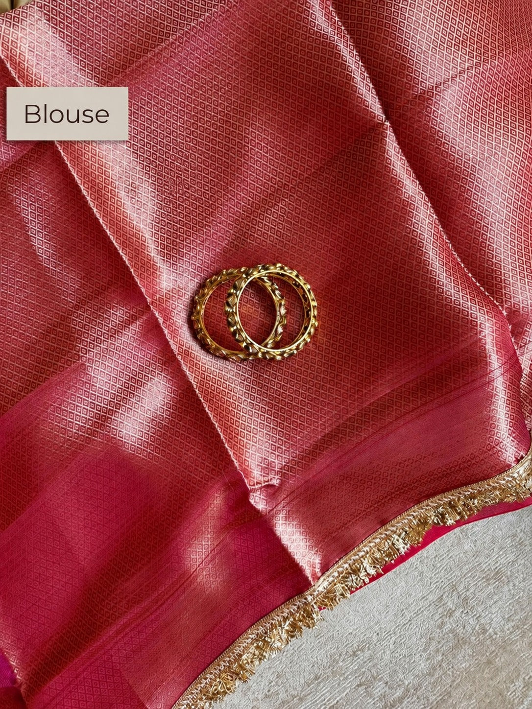Champagne Riwaayat Ornate Border Banarasi Saree