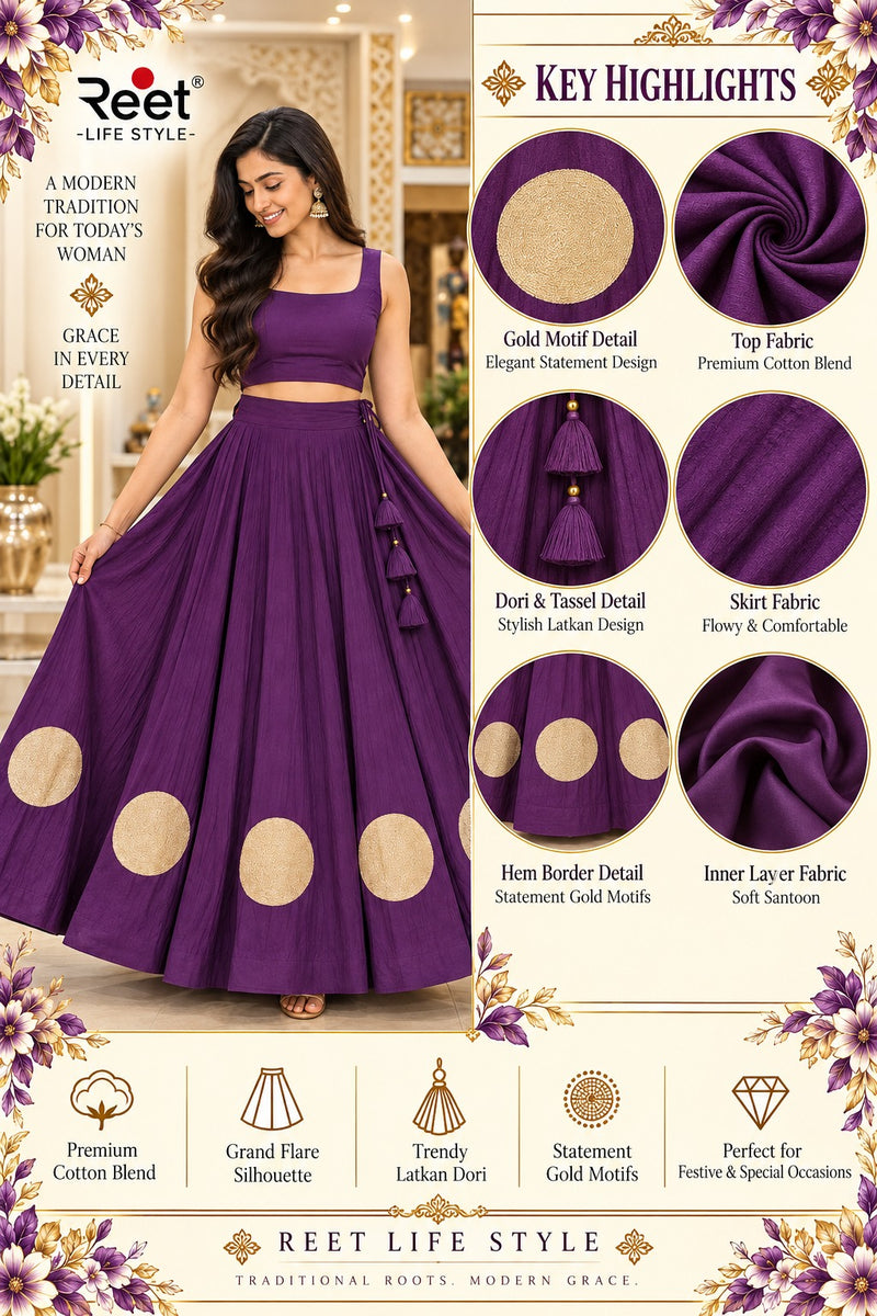 Raas-Rang Royale Skirt With Unstitched Blouse Pis