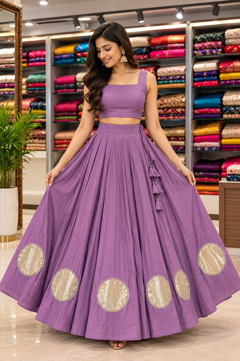 Raas-Rang Royale Skirt With Unstitched Blouse Pis