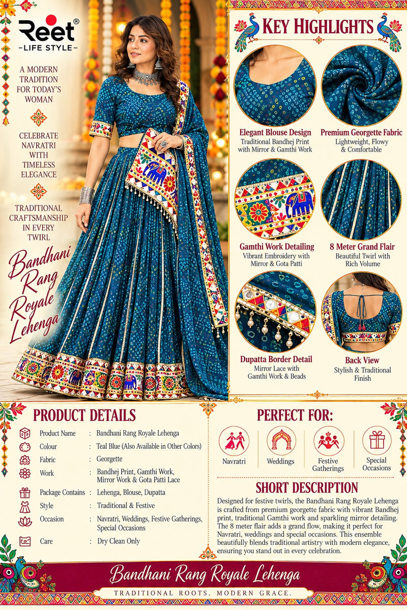 Bandhani Rang Royale Lehenga