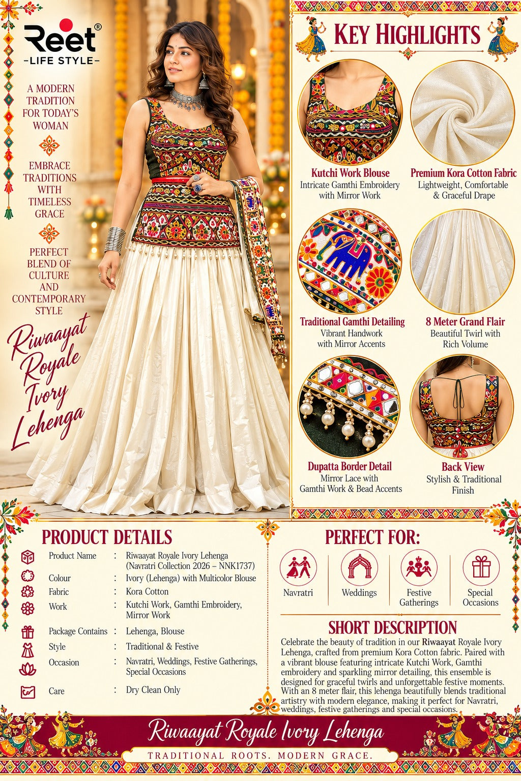 Riwaayat Royale Ivory Lehenga