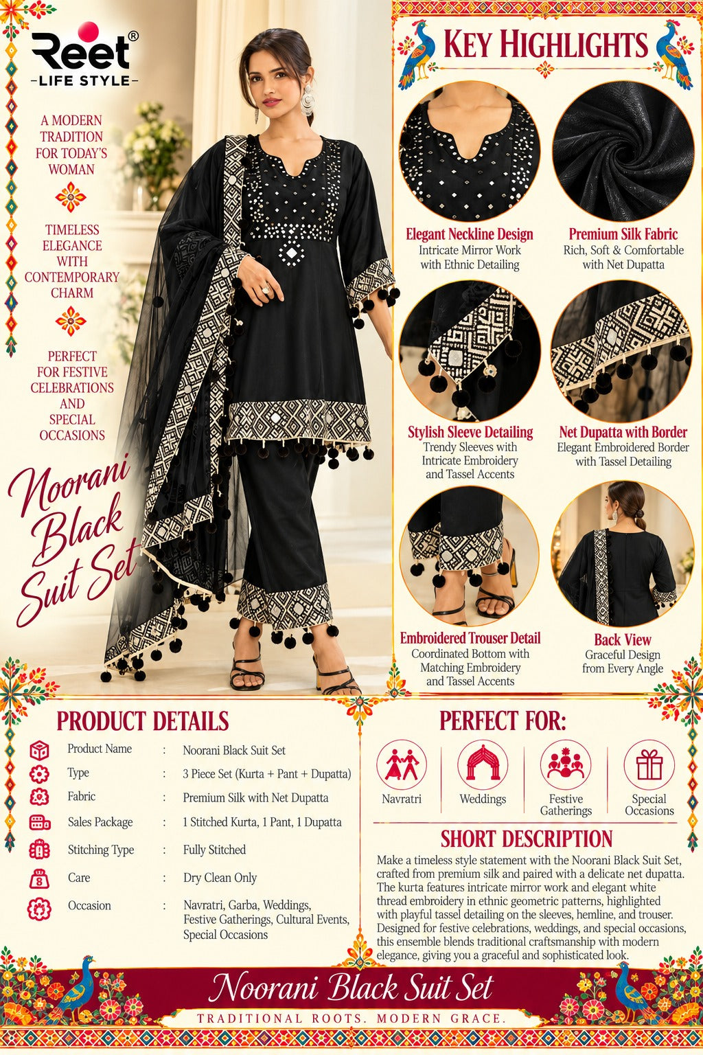 Kaali Rangrez Anarkali Set