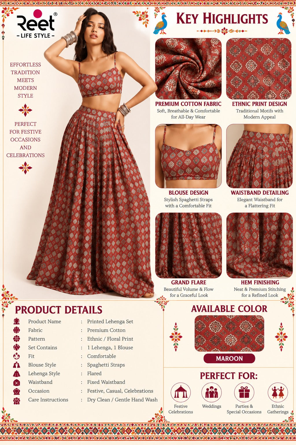 Rangmahal Printed Skirt Set