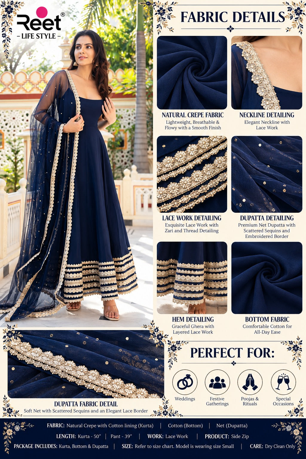 Noor-e-Neel Embroidered Anarkali Set