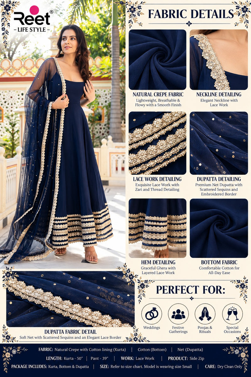 Noor-e-Neel Embroidered Anarkali Set