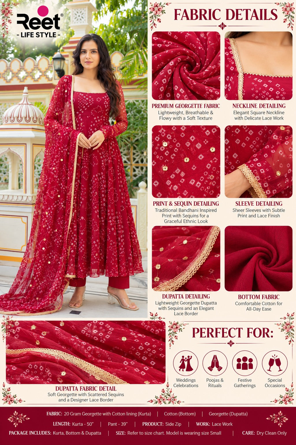 Surkh Riwaayat Printed Anarkali Set