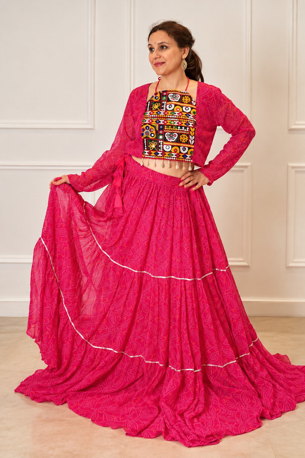 Morni Rang Embroidered Ghagra Set