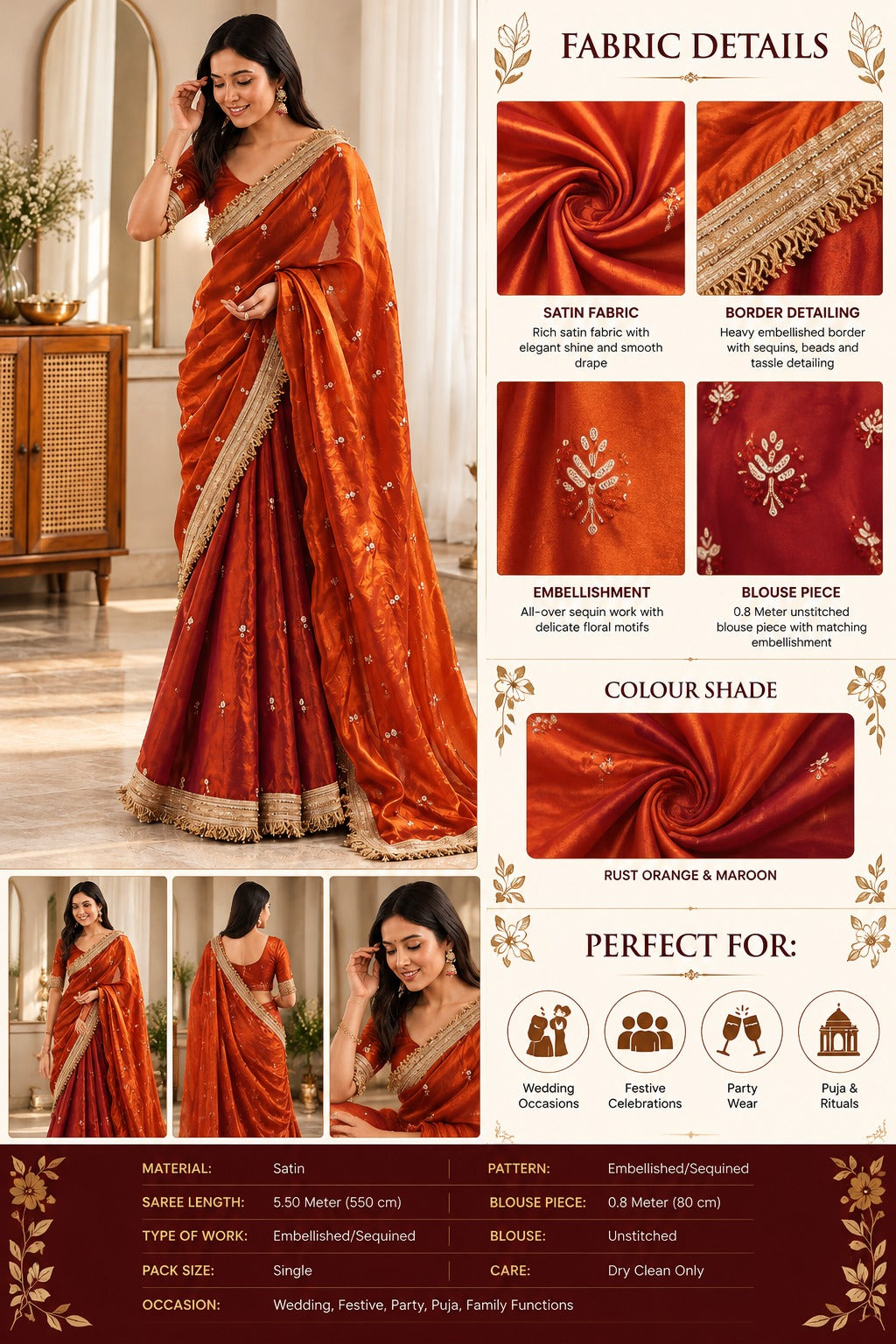 Kesar Gulal Traditional Silk Saree