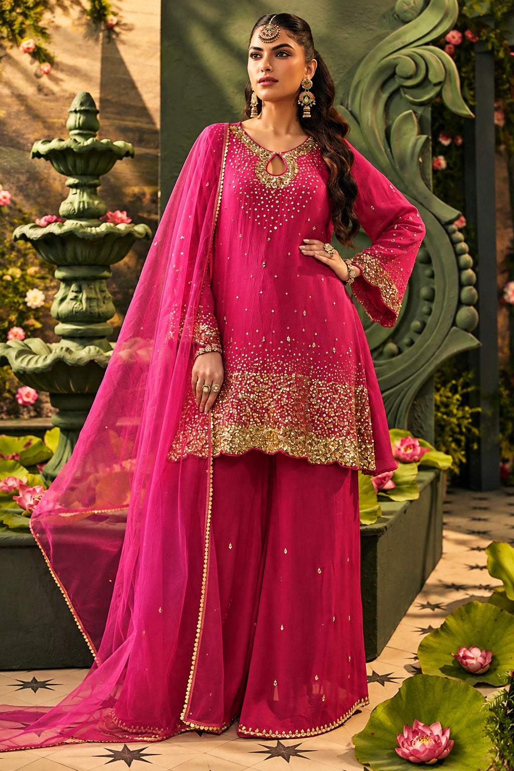 Rani Noor Embroidered Palazzo Set
