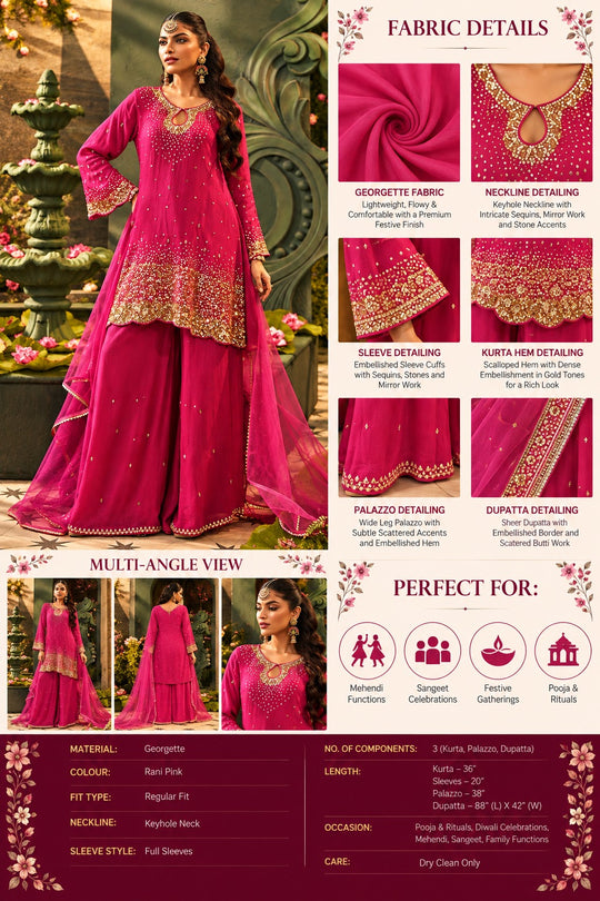 Rani Noor Embroidered Palazzo Set