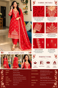 Laal Noor Embroidered Kurta Set