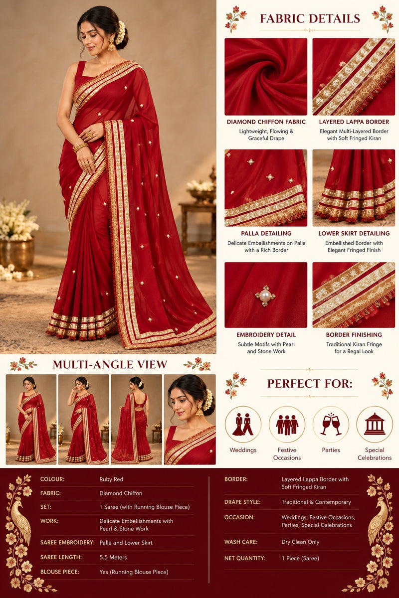 Rang Mahal Ruby Elegance Saree