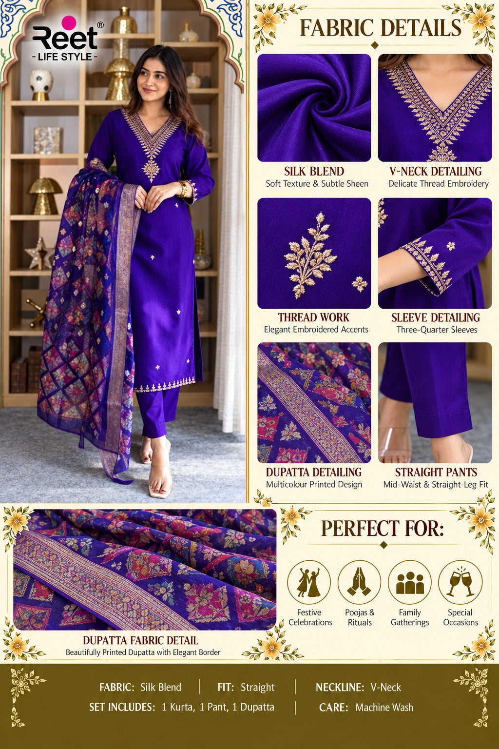 Rani Riwaayat Embroidered Suit Set