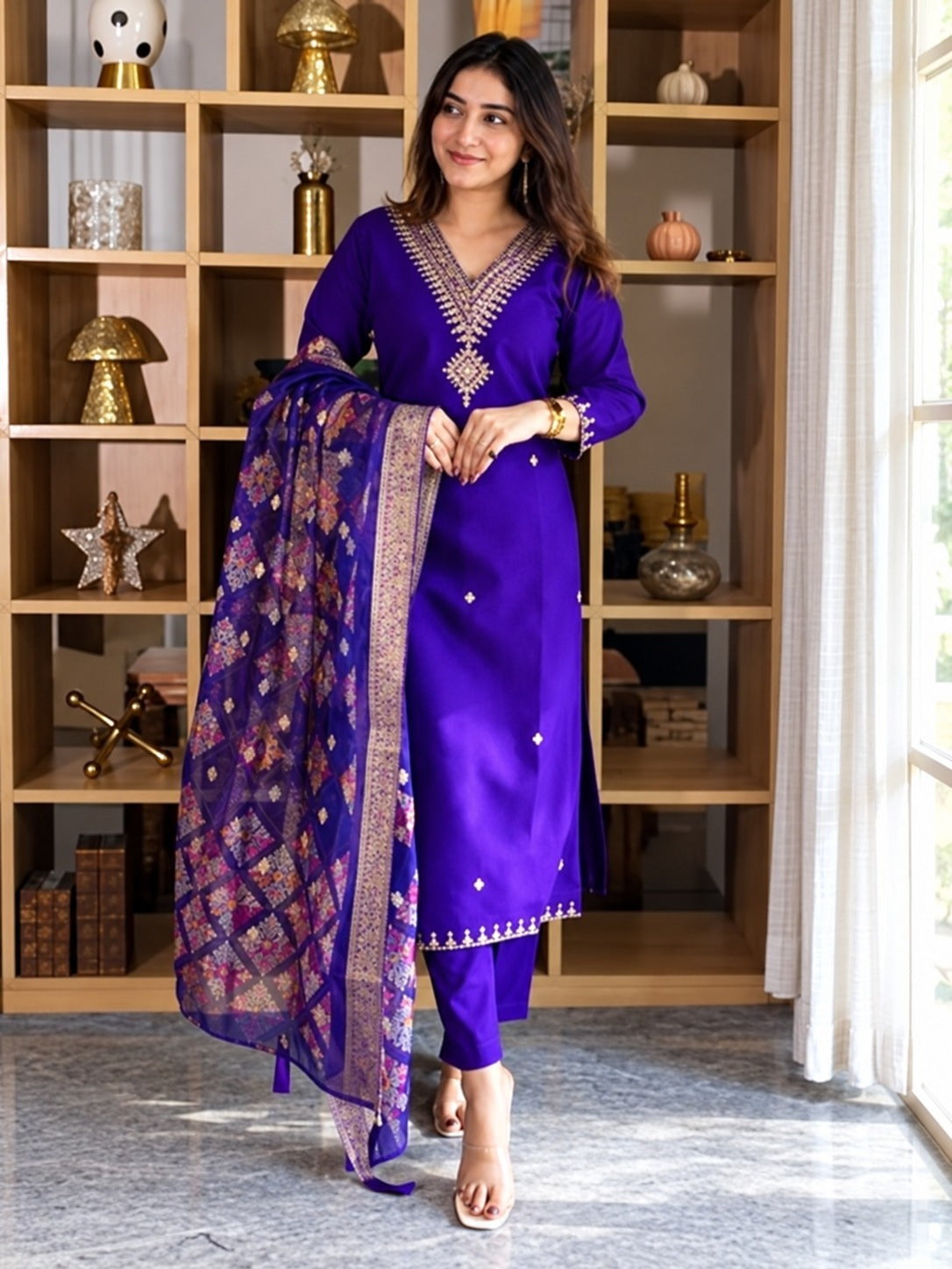 Rani Riwaayat Embroidered Suit Set