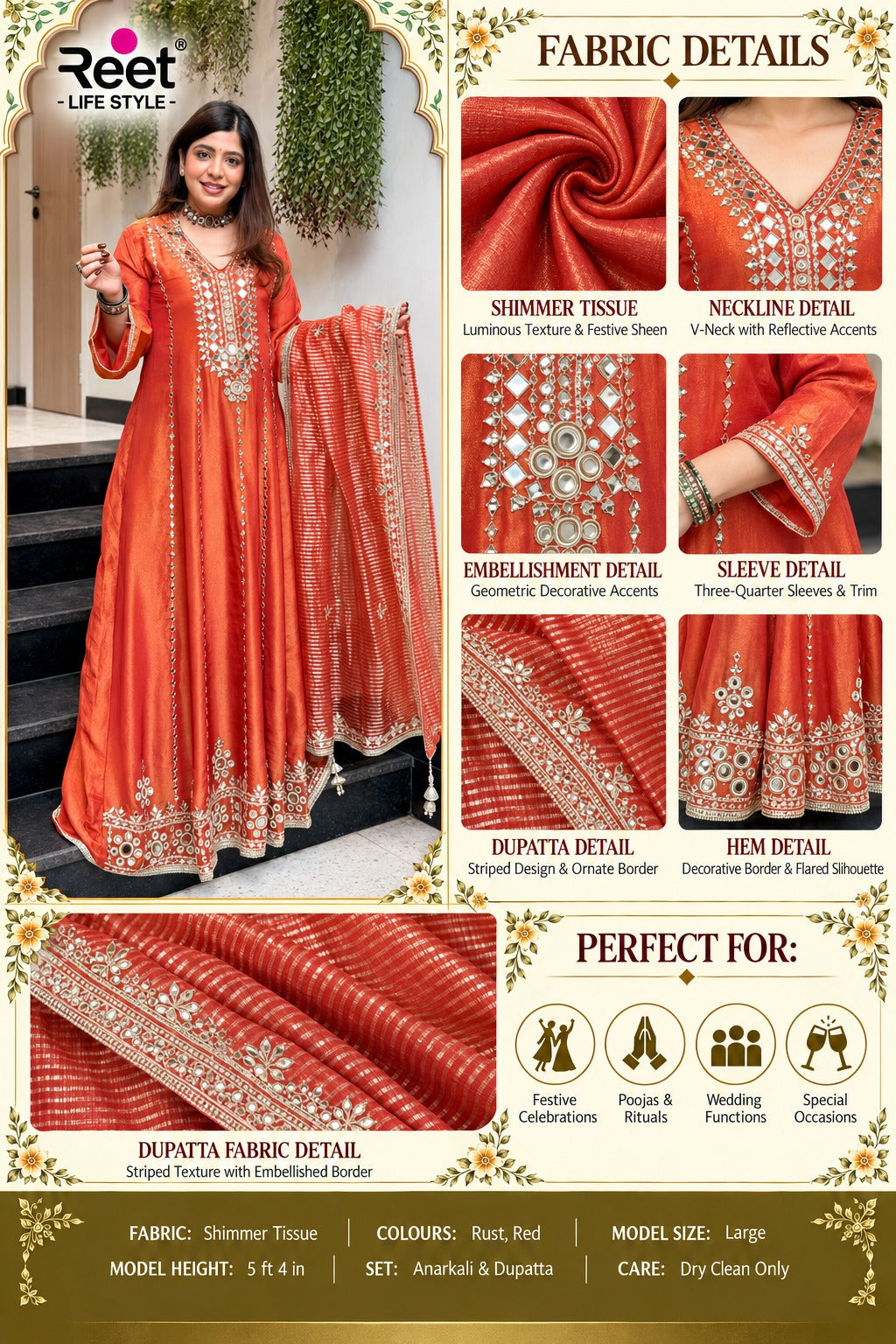 Sunehri Gulnaar Festive Anarkali Set