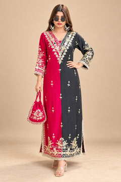 Crimson Noir Sheesh Mahal Festive Dress