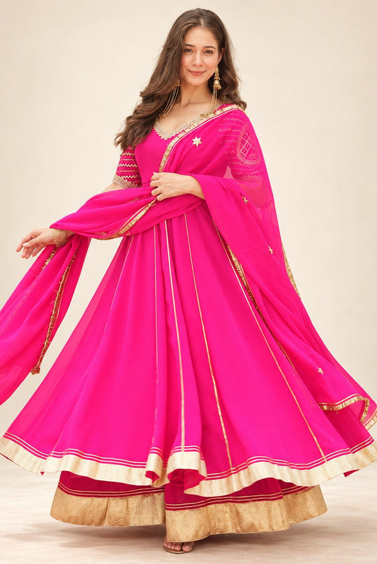 Rani Paisley Darbar Anarkali Set