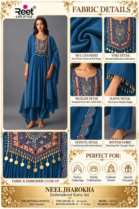 Neel Jharokha Embroidered Kurta Set