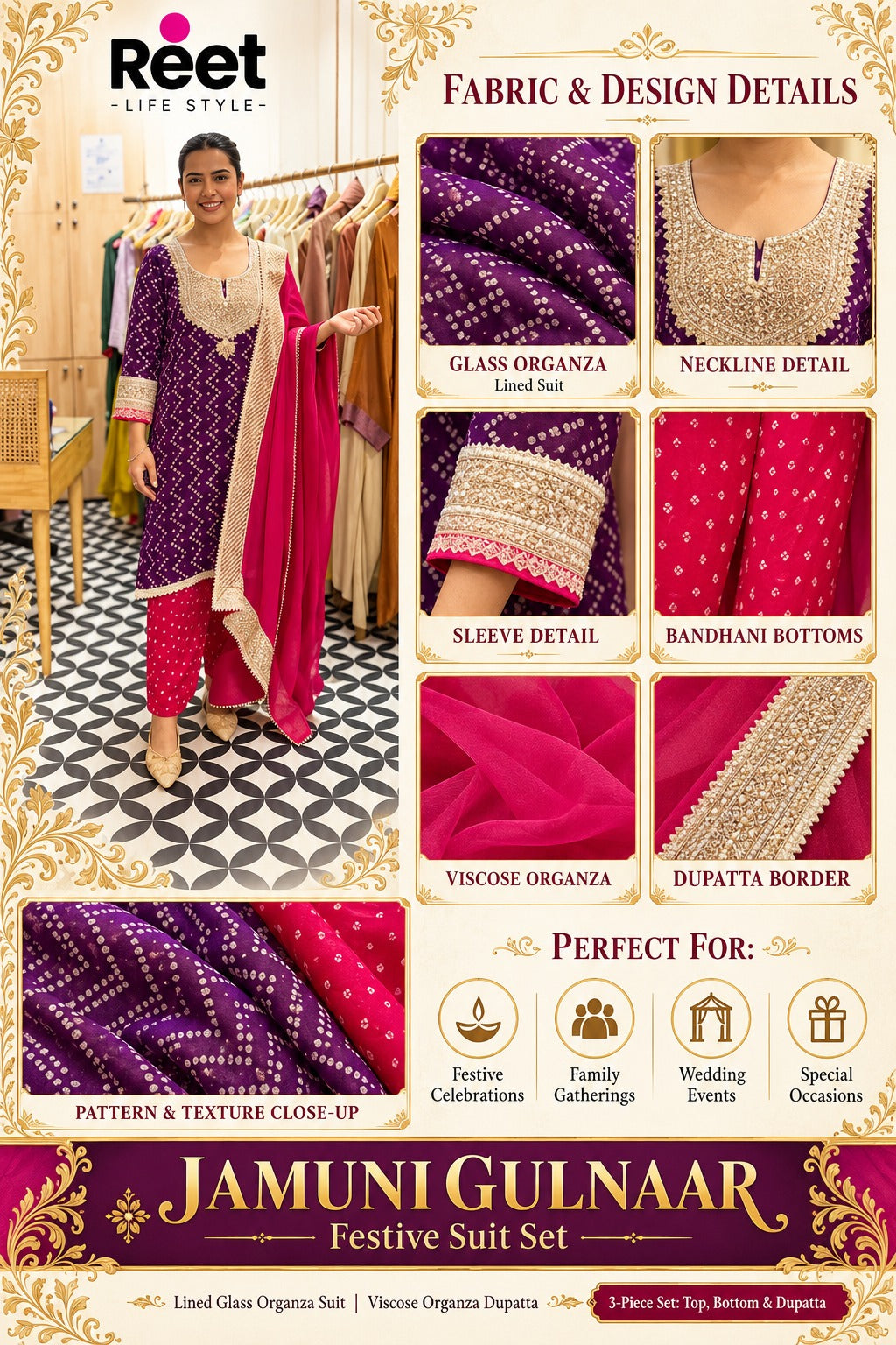 Jamuni Gulnaar Festive Suit Set
