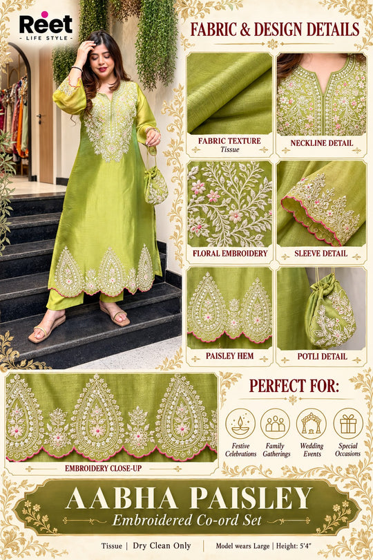 Aabha Paisley Embroidered Co-ord Set