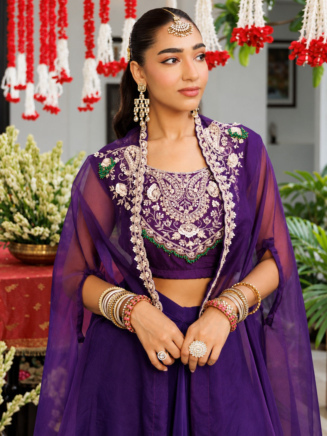 Purple Maharani Luxe Skirt Ensemble