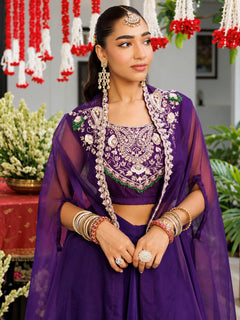 Purple Maharani Luxe Skirt Ensemble