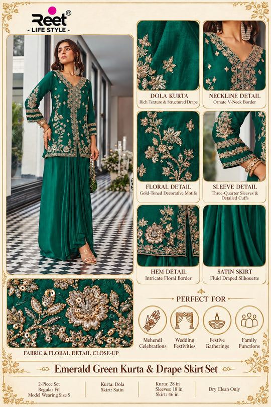Gulistan Panna Festive Skirt Set
