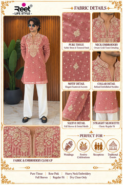 Shahi Rose Darbar Embroidered Kurta