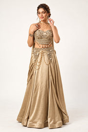 Champagne Maharani Embellished Lehenga