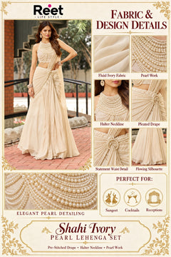 Shahi Ivory Pearl Lehenga Set