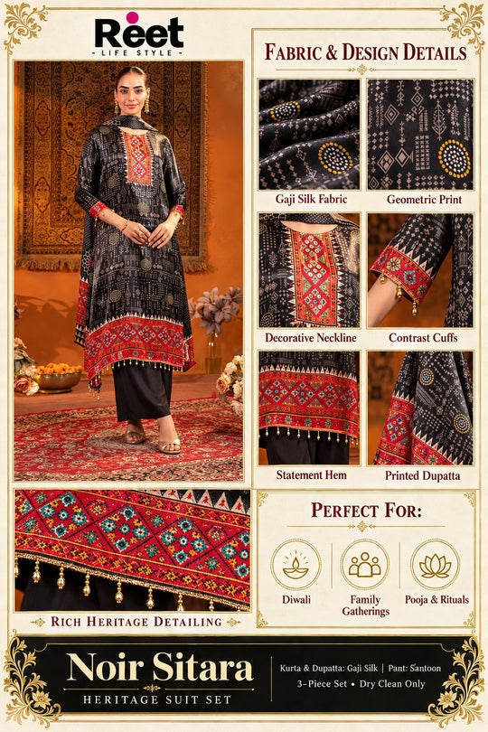 Noir Sitara Heritage Suit Set