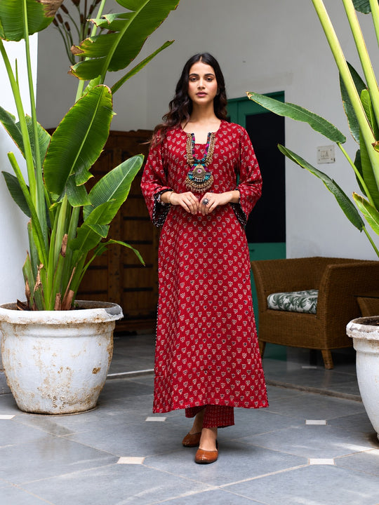 Ajrakh Riwaayat Kurta Set