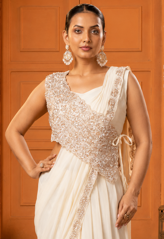 Sapphire Drape Couture Saree Ready to Wear Saree