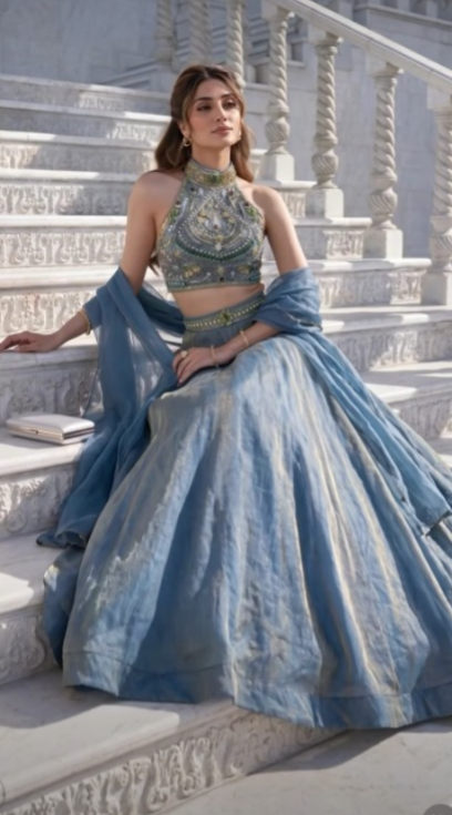 Met Gala-Inspired Amethyst Couture Lehenga