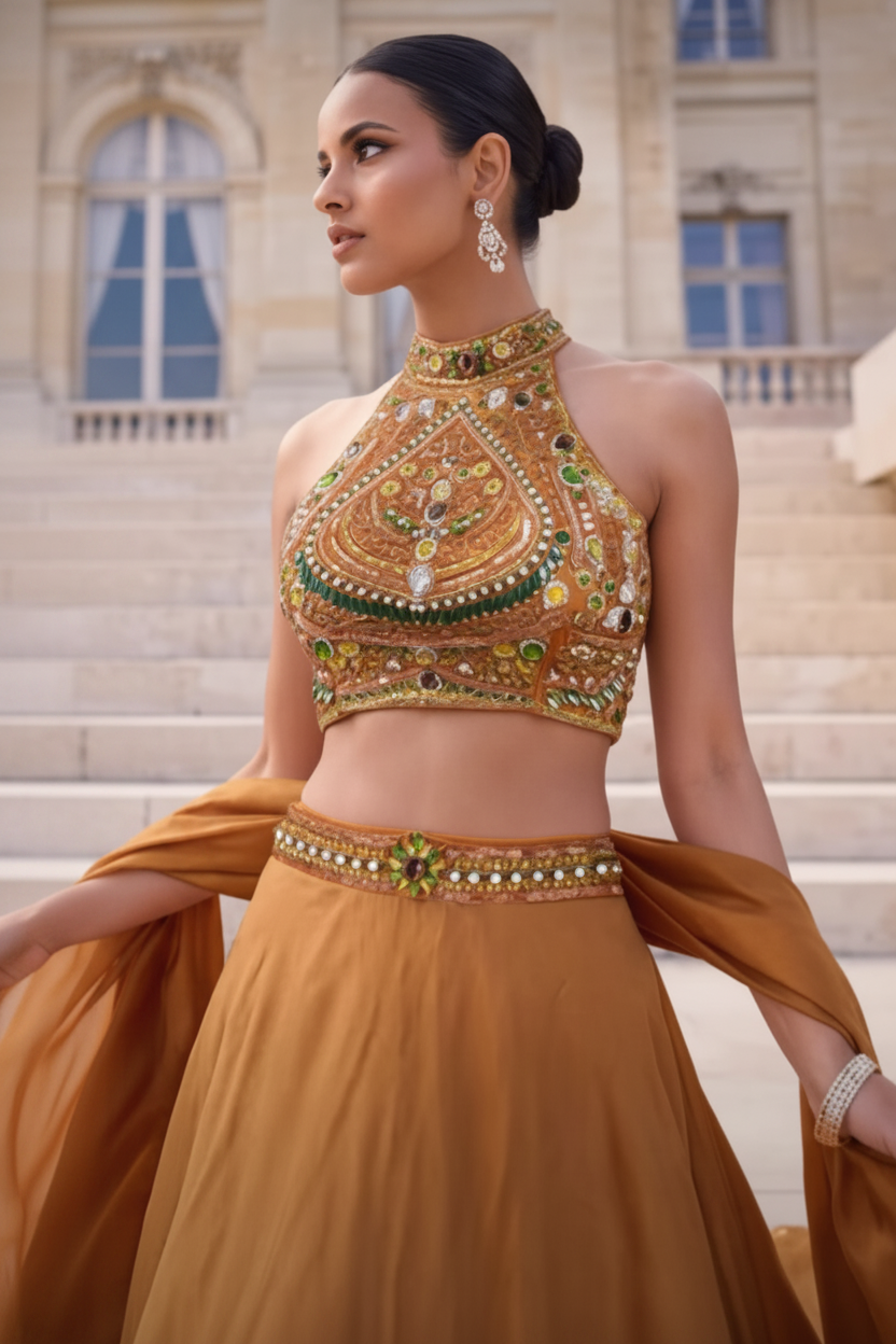 Met Gala-Inspired Amethyst Couture Lehenga