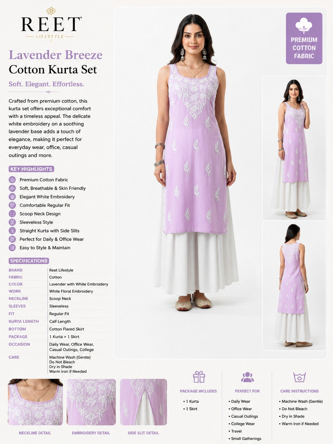 Blossom Noor Chikankari Kurti