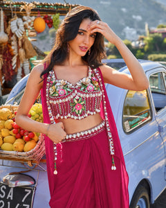 Rani Royale Mirror Work Embroidered Set for Women