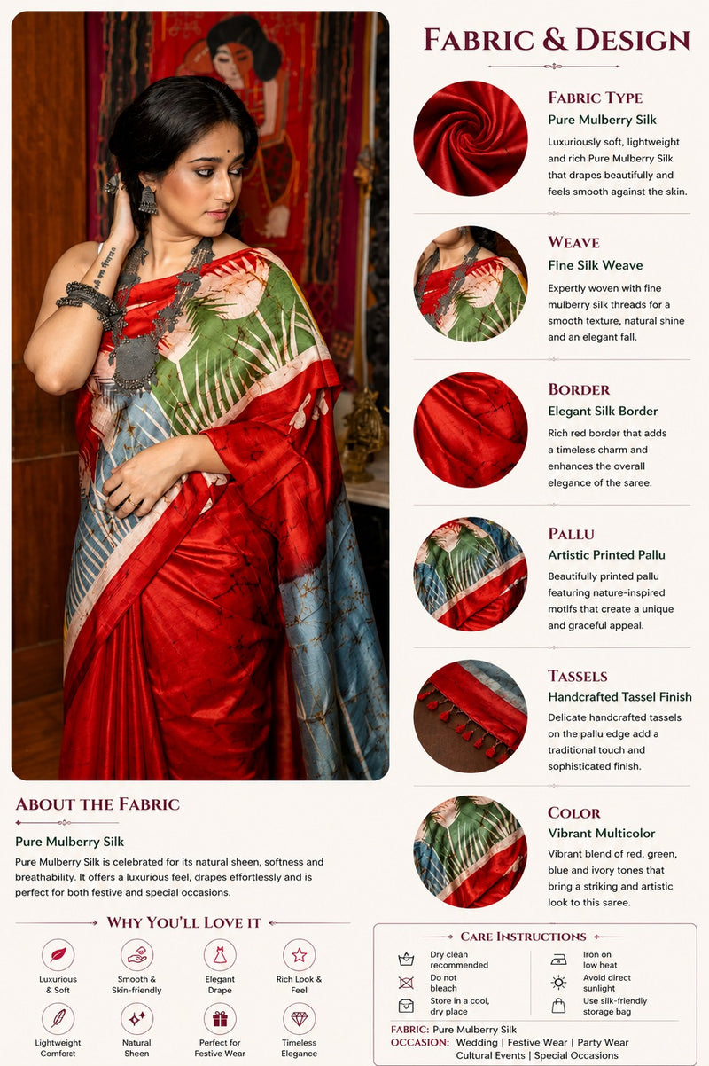 Devi Shakti Batik Pure Mulberry Silk Saree