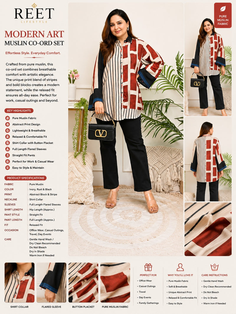 Caramel Bloom Muslin Silk Shirt