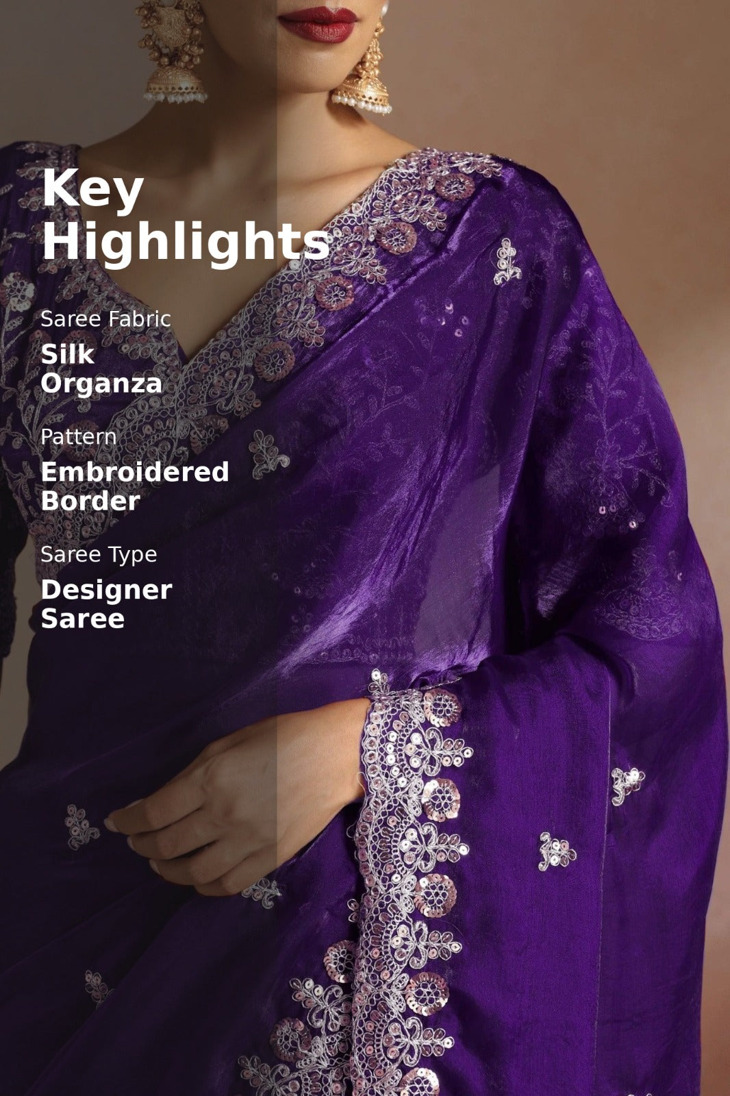 Royal Amethyst Ready-to-Wear Saree with blouse