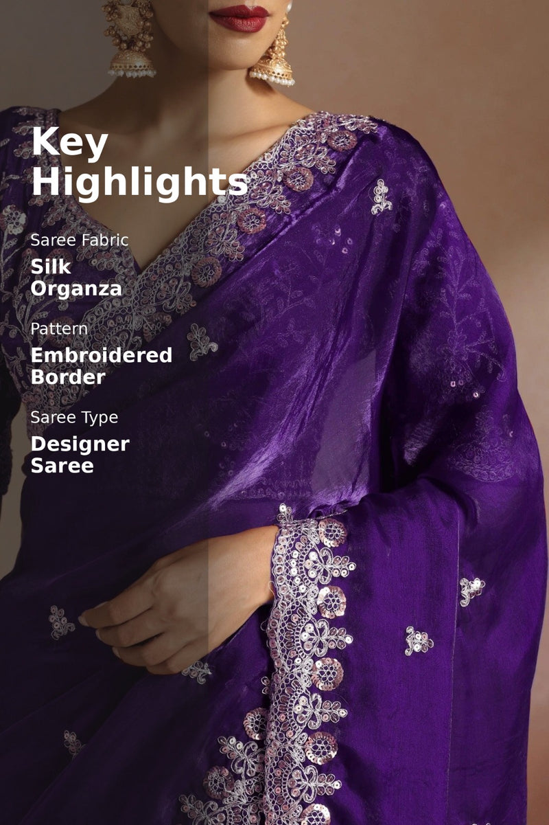 Royal Amethyst Ready-to-Wear Saree with blouse
