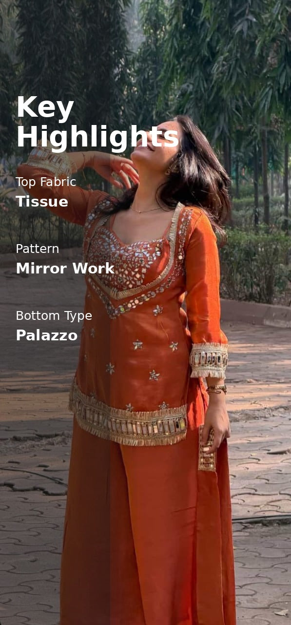 Amber Mirrorwork Palazzo Set