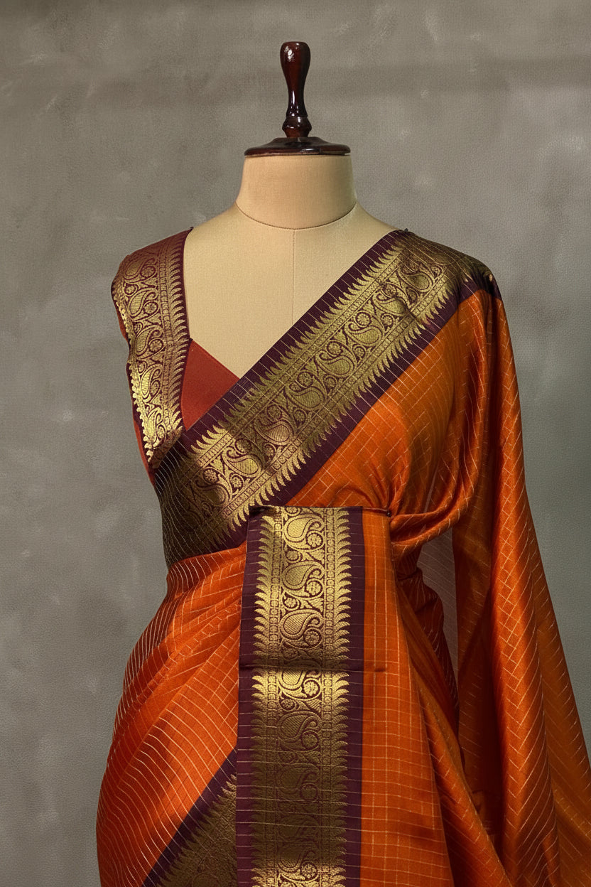 Kesar Royale Silk Semi Banarasi Saree